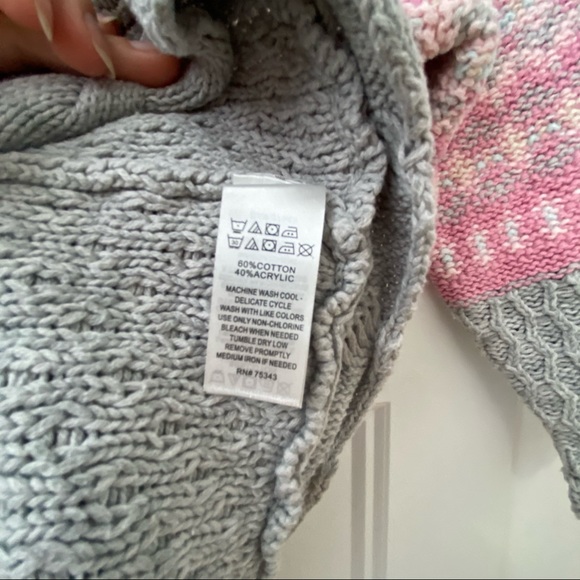 Cynthia Rowley 24m knitted grey & pink jacket vest - Picture 7 of 8